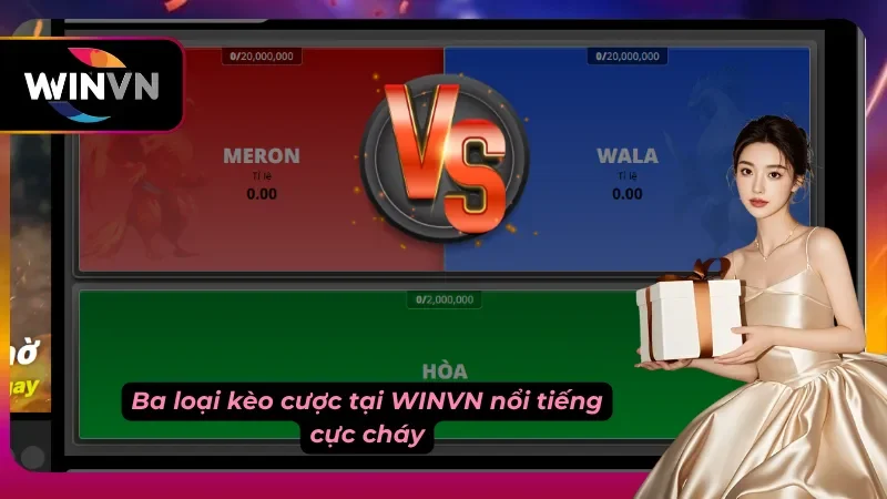 Màn hình các loại kèo đặt cược