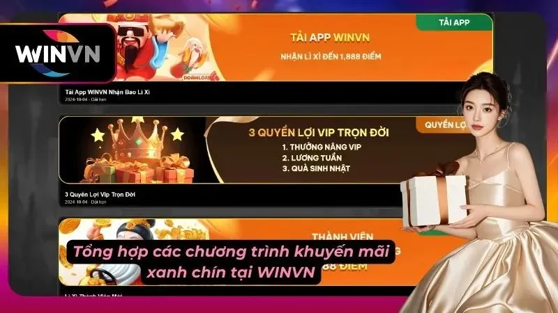 Danh mục các gói ưu đãi hoàn trả và phần thưởng nạp tiền dành cho hội viên