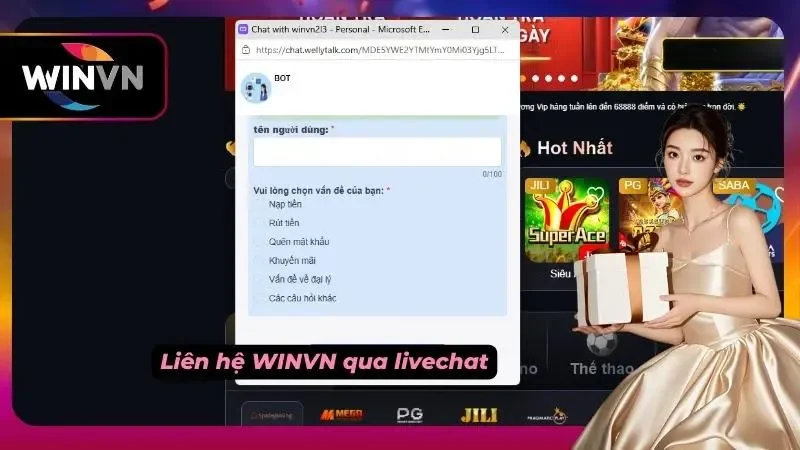 Sử dụng kênh livechat để được tư vấn